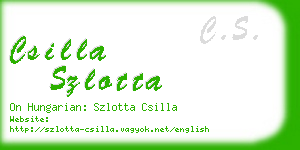 csilla szlotta business card